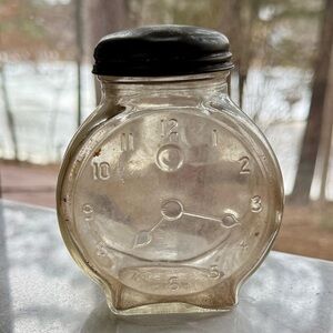 Antique Nash Underwood Clock Face Mustard Jar with Lid